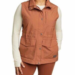 EDDIE BAUER WOMEN'S TREKKER VEST COCOA XS NEW W TAGS HIKING PHOTOGRAPHY